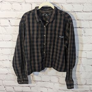 Volcom plaid button down